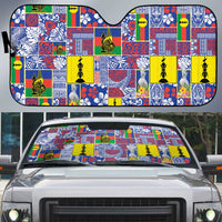 New Caledonia Joyeux Noel Auto Sun Shade Pacific Patchwork Xmas Vibes - Polynesian Pride