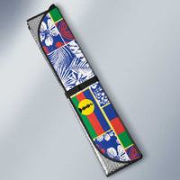 New Caledonia Joyeux Noel Auto Sun Shade Pacific Patchwork Xmas Vibes - Polynesian Pride