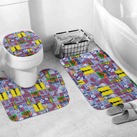 New Caledonia Joyeux Noel Bathroom Set Pacific Patchwork Xmas Vibes - Polynesian Pride