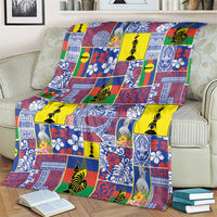 New Caledonia Joyeux Noel Blanket Pacific Patchwork Xmas Vibes - Polynesian Pride