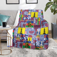 New Caledonia Joyeux Noel Blanket Pacific Patchwork Xmas Vibes - Polynesian Pride