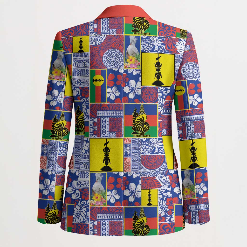 New Caledonia Joyeux Noel Blazer Pacific Patchwork Xmas Vibes - Polynesian Pride