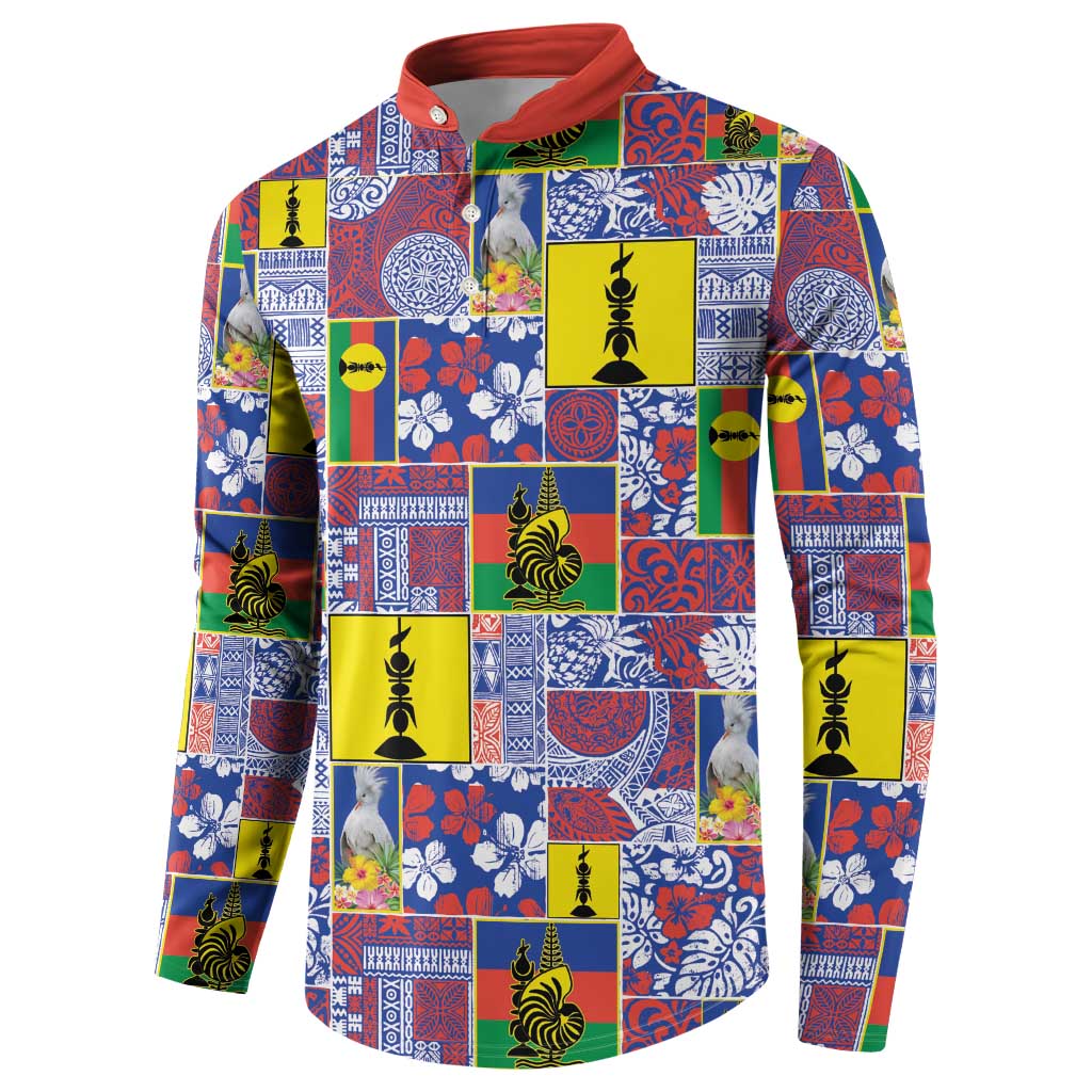 New Caledonia Joyeux Noel Button Sweatshirt Pacific Patchwork Xmas Vibes - Polynesian Pride