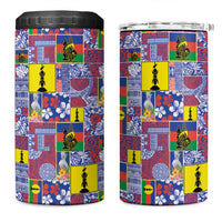 New Caledonia Joyeux Noel 4 in 1 Can Cooler Tumbler Pacific Patchwork Xmas Vibes - Polynesian Pride