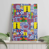 New Caledonia Joyeux Noel Canvas Wall Art Pacific Patchwork Xmas Vibes - Polynesian Pride