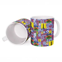 New Caledonia Joyeux Noel Ceramic Mug Pacific Patchwork Xmas Vibes - Polynesian Pride