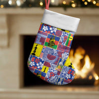 New Caledonia Joyeux Noel Christmas Stocking Pacific Patchwork Xmas Vibes - Polynesian Pride