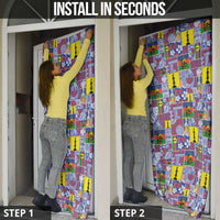 New Caledonia Joyeux Noel Door Cover Pacific Patchwork Xmas Vibes - Polynesian Pride