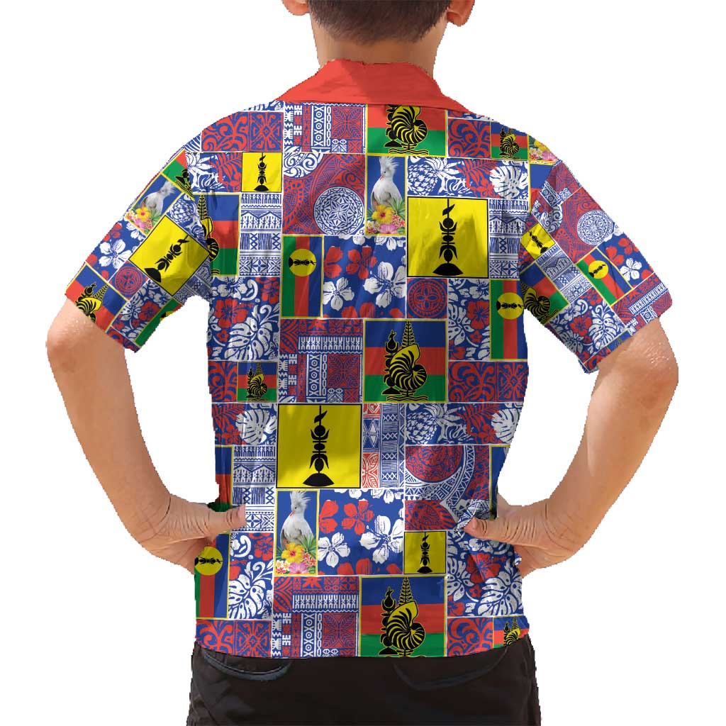 New Caledonia Joyeux Noel Family Matching Long Sleeve Bodycon Dress and Hawaiian Shirt Pacific Patchwork Xmas Vibes - Polynesian Pride