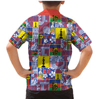 New Caledonia Joyeux Noel Family Matching Mermaid Dress and Hawaiian Shirt Pacific Patchwork Xmas Vibes - Polynesian Pride