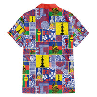 New Caledonia Joyeux Noel Family Matching Tank Maxi Dress and Hawaiian Shirt Pacific Patchwork Xmas Vibes - Polynesian Pride