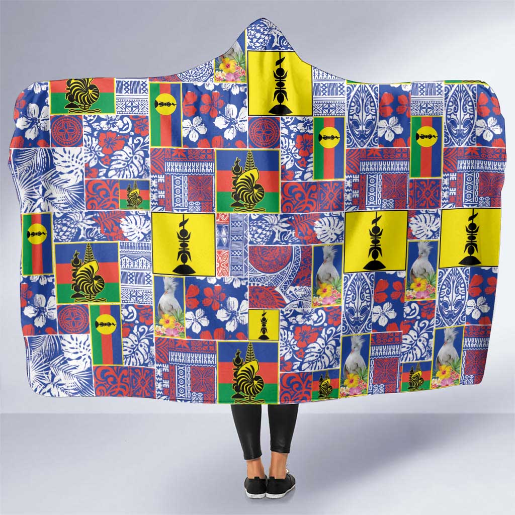 New Caledonia Joyeux Noel Hooded Blanket Pacific Patchwork Xmas Vibes - Polynesian Pride