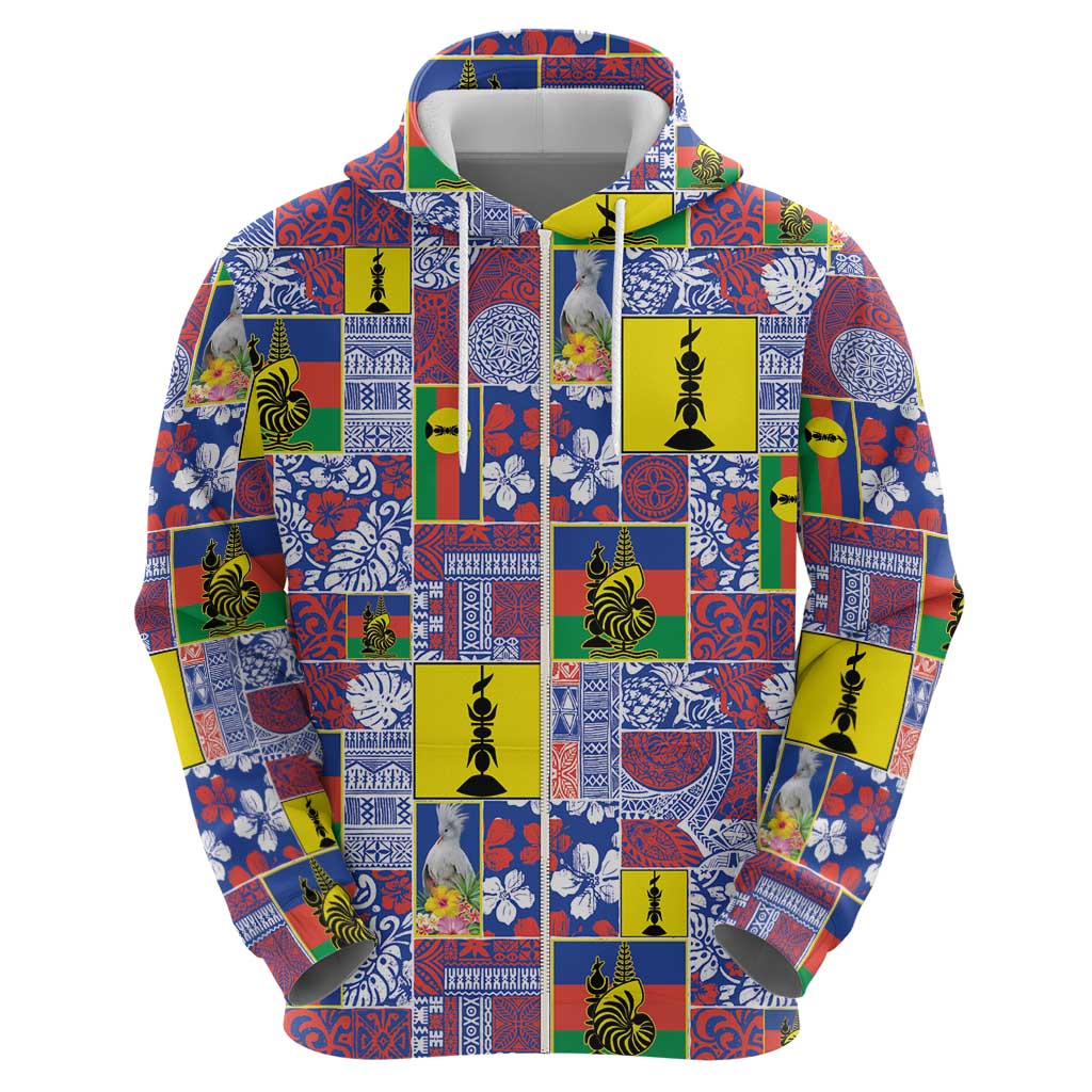 New Caledonia Joyeux Noel Hoodie Pacific Patchwork Xmas Vibes - Polynesian Pride
