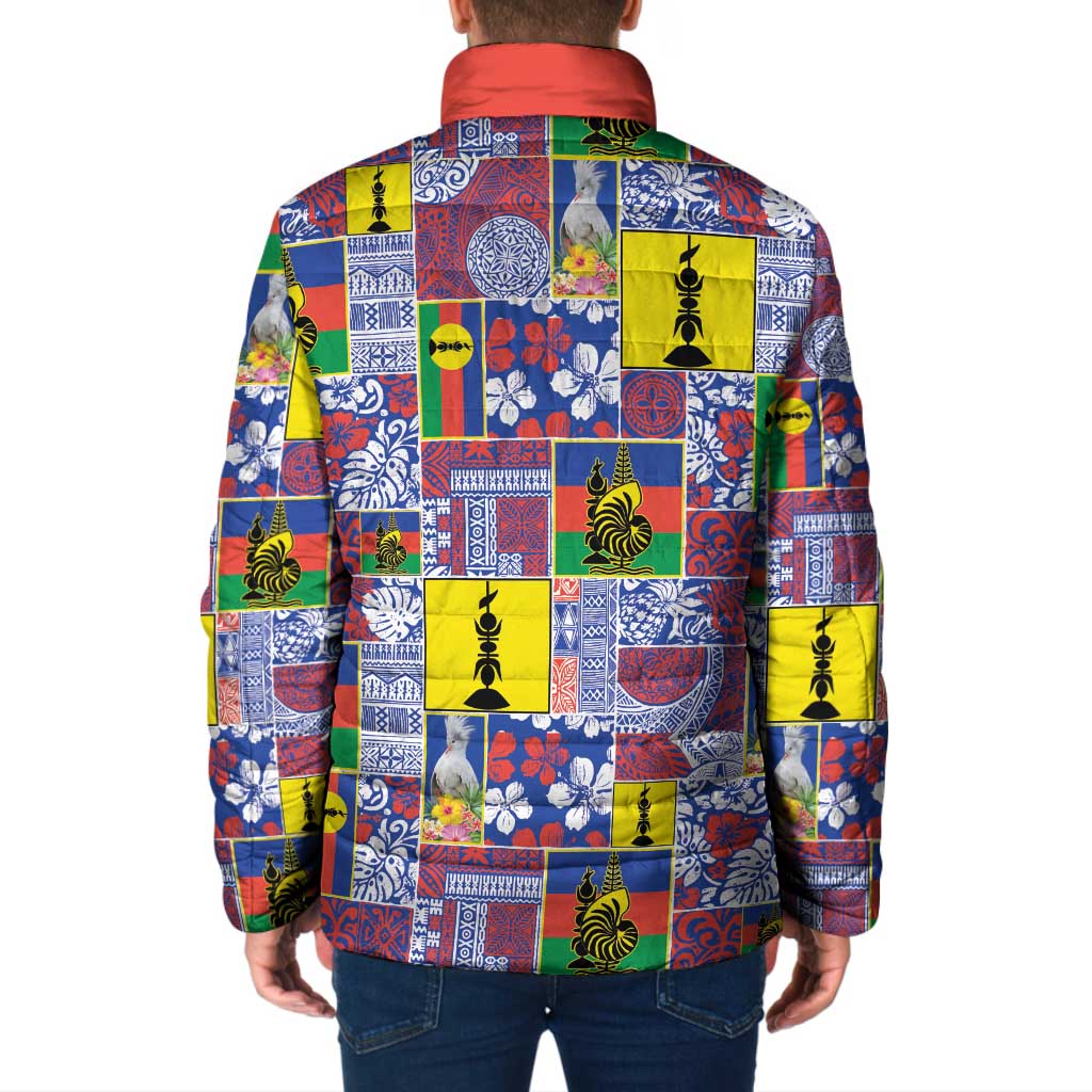 New Caledonia Joyeux Noel Padded Jacket Pacific Patchwork Xmas Vibes - Polynesian Pride