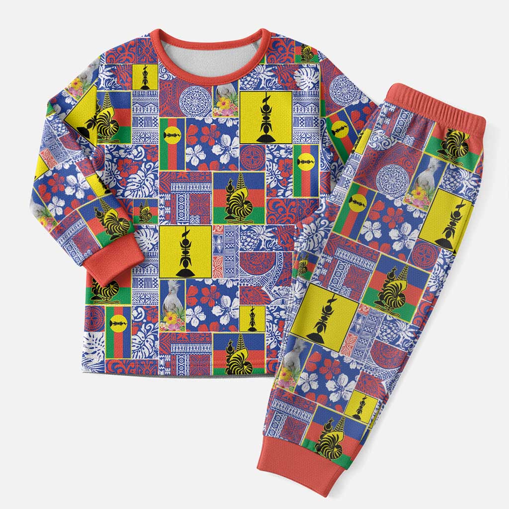 New Caledonia Joyeux Noel Christmas Pajama Set Pacific Patchwork Xmas Vibes - Polynesian Pride