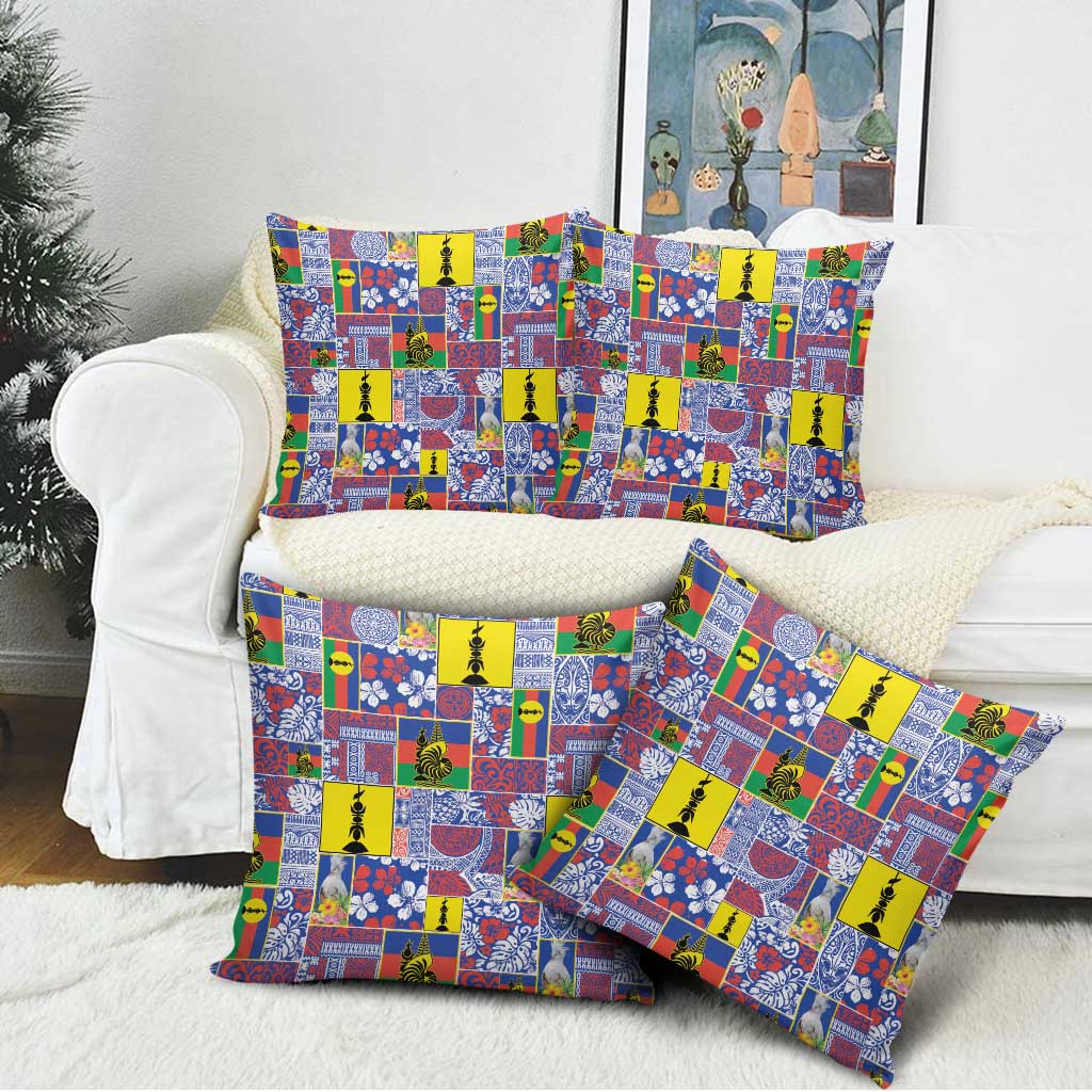New Caledonia Joyeux Noel Pillow Cover Pacific Patchwork Xmas Vibes - Polynesian Pride