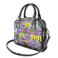 New Caledonia Joyeux Noel Shoulder Handbag Pacific Patchwork Xmas Vibes - Polynesian Pride