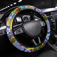 New Caledonia Joyeux Noel Steering Wheel Cover Pacific Patchwork Xmas Vibes - Polynesian Pride