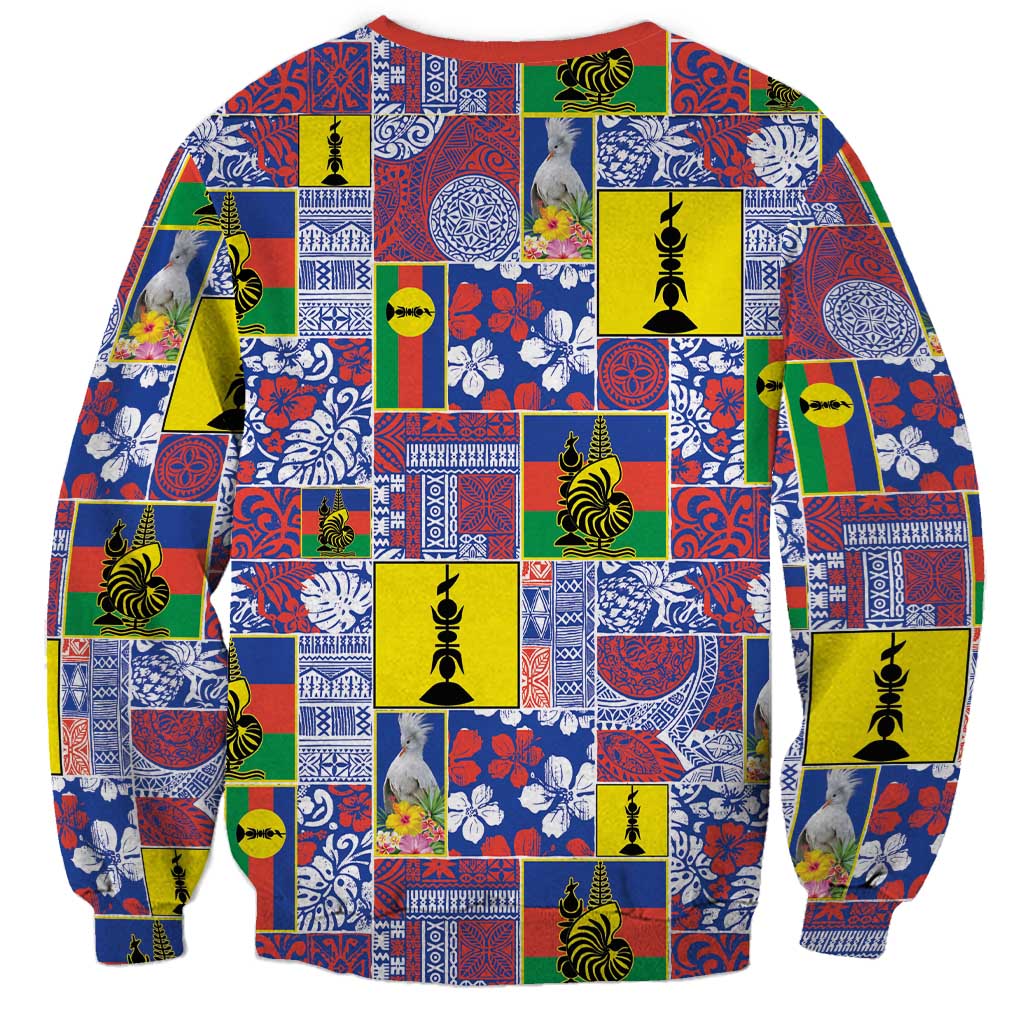 New Caledonia Joyeux Noel Sweatshirt Pacific Patchwork Xmas Vibes - Polynesian Pride