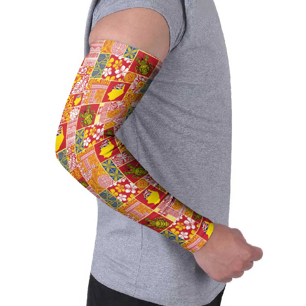 Niue Monuina e Kilisimasi Arm Sleeves Pacific Patchwork Xmas Vibes - Polynesian Pride