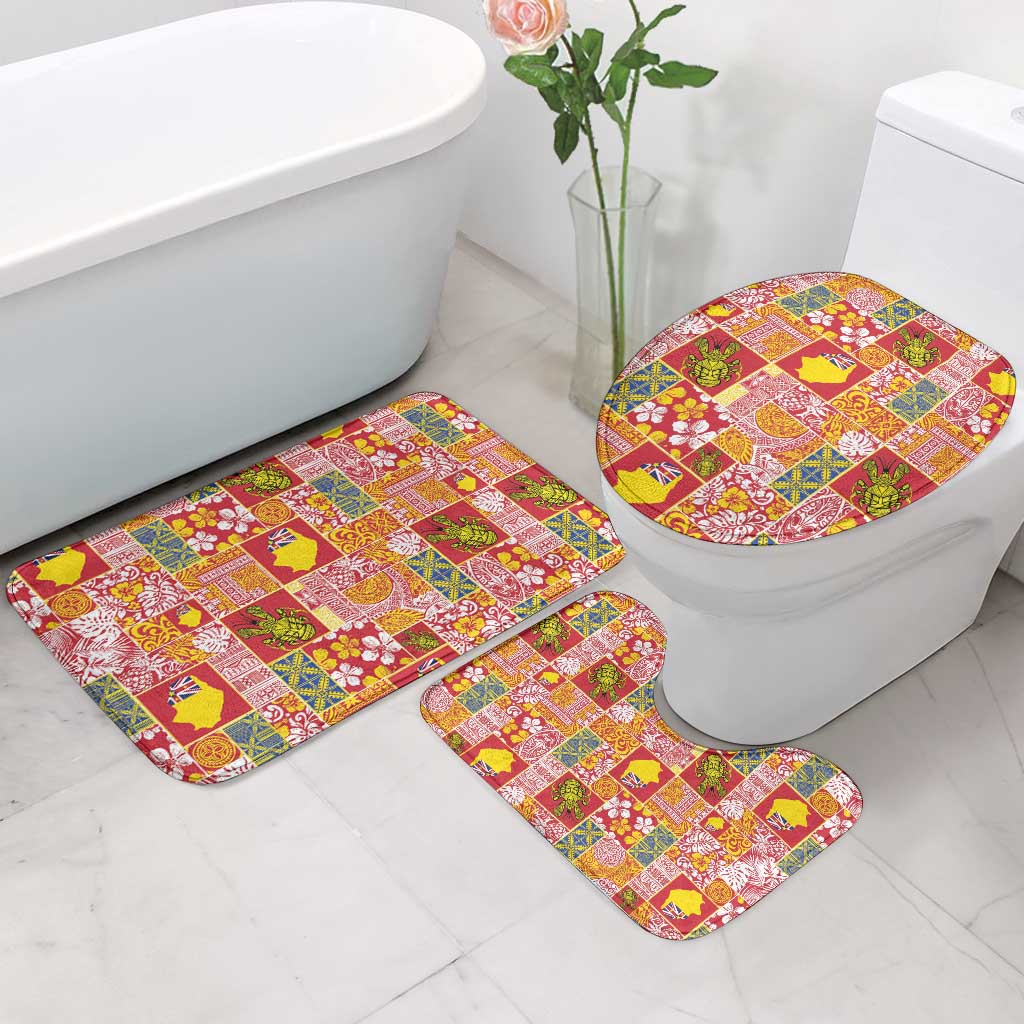 Niue Monuina e Kilisimasi Bathroom Set Pacific Patchwork Xmas Vibes - Polynesian Pride