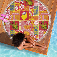 Niue Monuina e Kilisimasi Beach Blanket Pacific Patchwork Xmas Vibes - Polynesian Pride