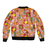 Niue Monuina e Kilisimasi Bomber Jacket Pacific Patchwork Xmas Vibes - Polynesian Pride