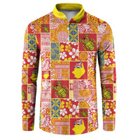 Niue Monuina e Kilisimasi Button Sweatshirt Pacific Patchwork Xmas Vibes - Polynesian Pride
