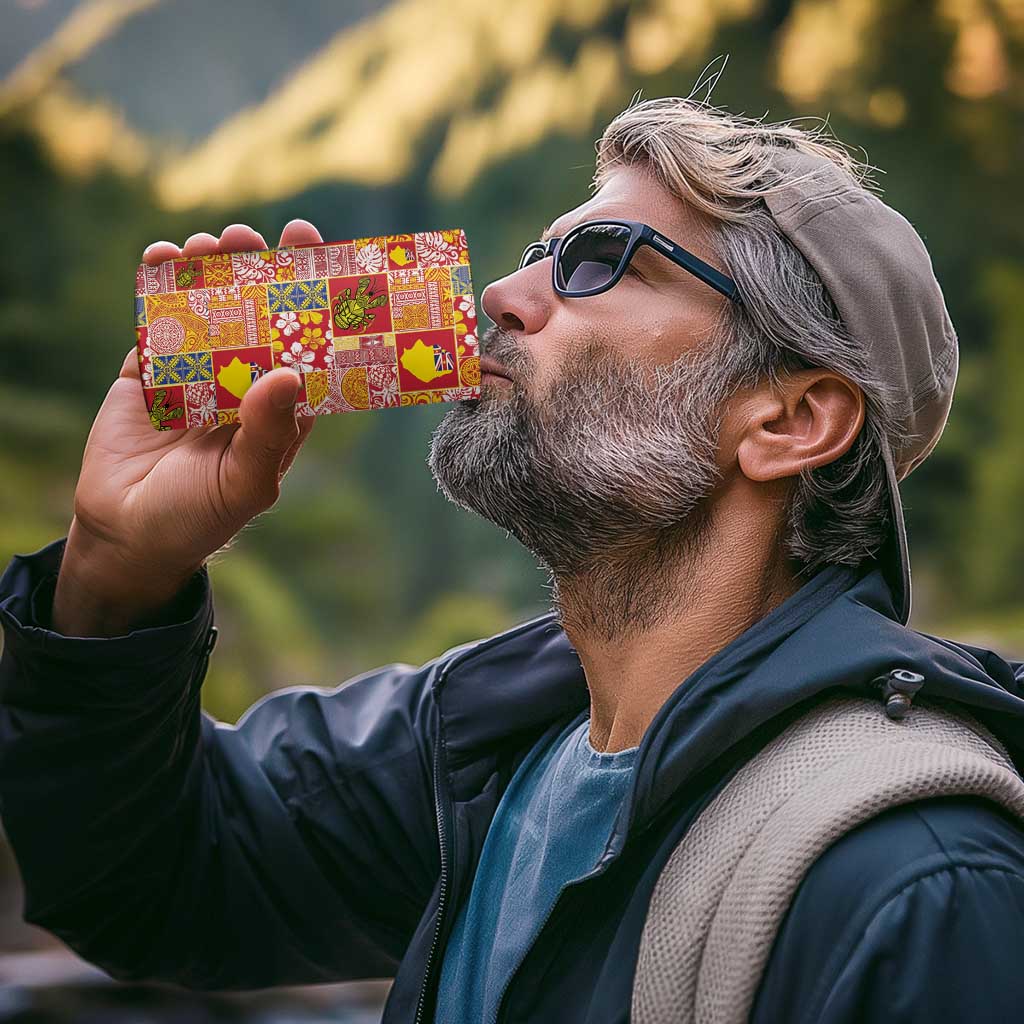 Niue Monuina e Kilisimasi 4 in 1 Can Cooler Tumbler Pacific Patchwork Xmas Vibes - Polynesian Pride