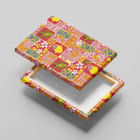 Niue Monuina e Kilisimasi Canvas Wall Art Pacific Patchwork Xmas Vibes - Polynesian Pride