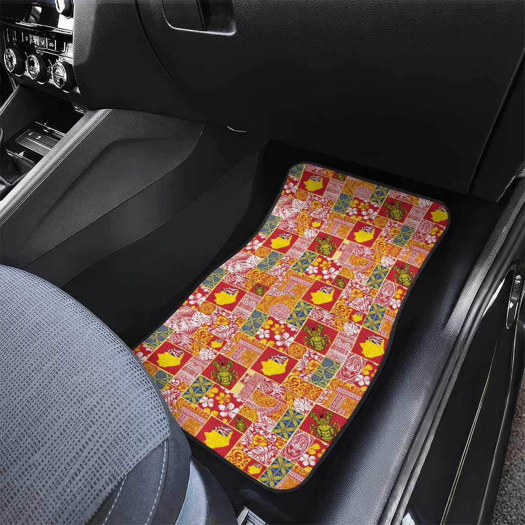 Niue Monuina e Kilisimasi Car Mats Pacific Patchwork Xmas Vibes - Polynesian Pride
