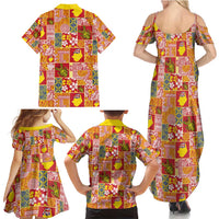 Niue Monuina e Kilisimasi Family Matching Summer Maxi Dress and Hawaiian Shirt Pacific Patchwork Xmas Vibes - Polynesian Pride