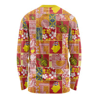 Niue Monuina e Kilisimasi Long Sleeve Shirt Pacific Patchwork Xmas Vibes - Polynesian Pride