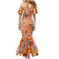 Niue Monuina e Kilisimasi Mermaid Dress Pacific Patchwork Xmas Vibes - Polynesian Pride