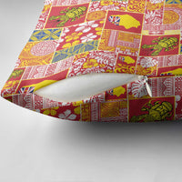 Niue Monuina e Kilisimasi Pillow Cover Pacific Patchwork Xmas Vibes - Polynesian Pride