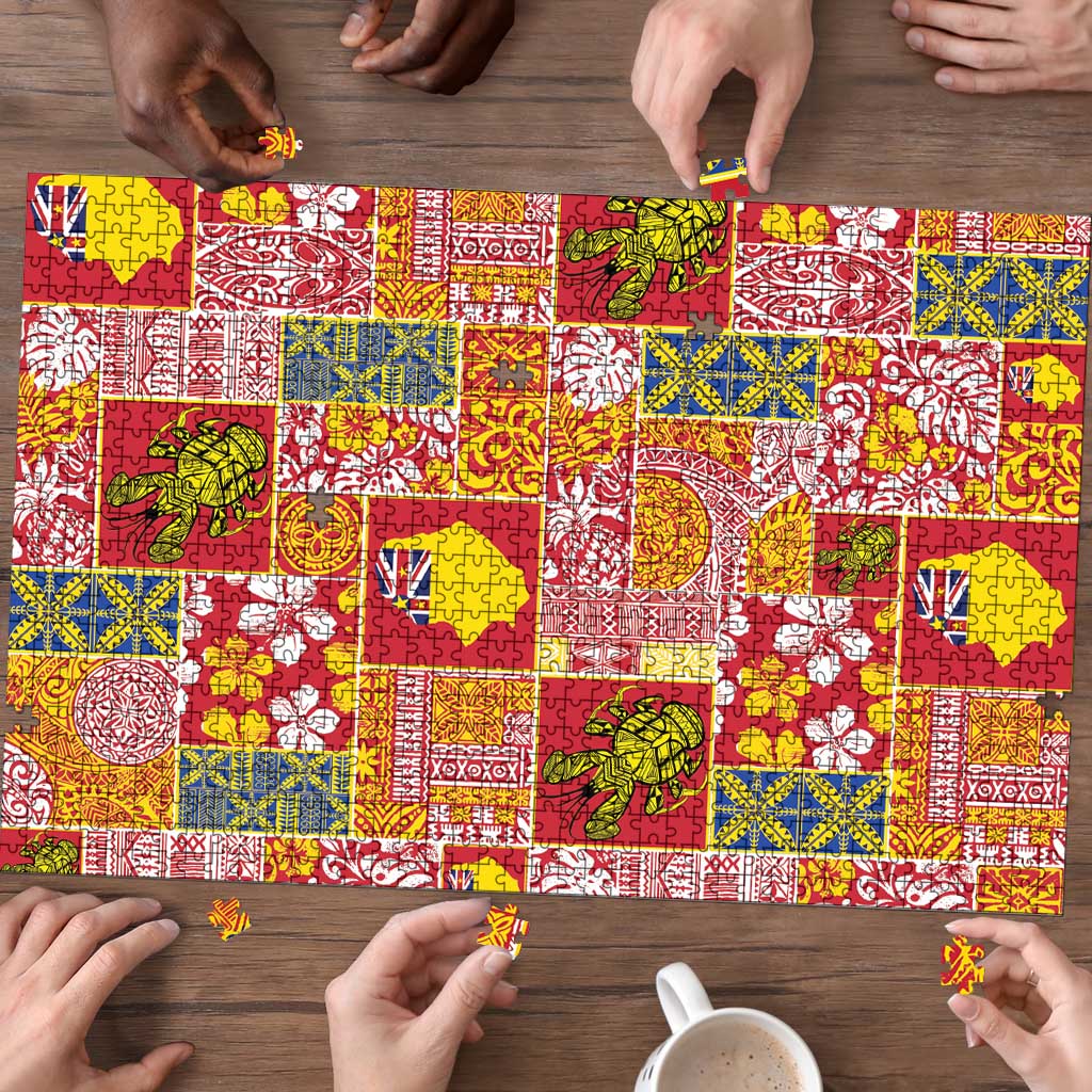 Niue Monuina e Kilisimasi Puzzle Pacific Patchwork Xmas Vibes - Polynesian Pride