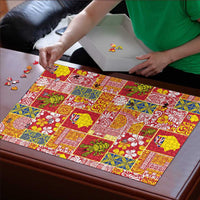 Niue Monuina e Kilisimasi Puzzle Pacific Patchwork Xmas Vibes - Polynesian Pride