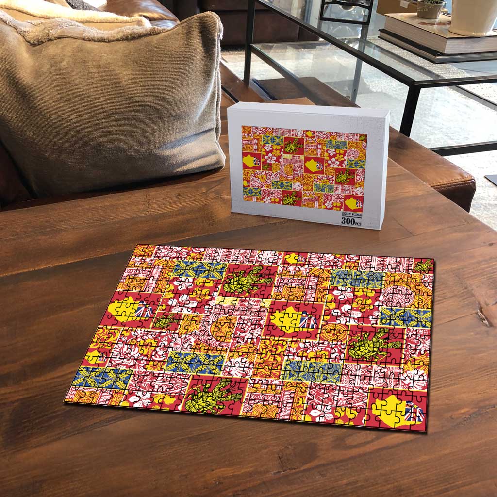 Niue Monuina e Kilisimasi Puzzle Pacific Patchwork Xmas Vibes - Polynesian Pride