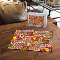 Niue Monuina e Kilisimasi Puzzle Pacific Patchwork Xmas Vibes - Polynesian Pride