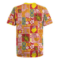 Niue Monuina e Kilisimasi Rugby Jersey Pacific Patchwork Xmas Vibes - Polynesian Pride