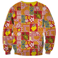 Niue Monuina e Kilisimasi Sweatshirt Pacific Patchwork Xmas Vibes - Polynesian Pride