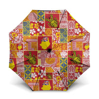 Niue Monuina e Kilisimasi Umbrella Pacific Patchwork Xmas Vibes - Polynesian Pride
