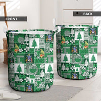 Norfolk Island Meri Krismas Laundry Basket Pacific Patchwork Xmas Vibes - Polynesian Pride