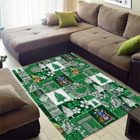 Norfolk Island Meri Krismas Area Rug Pacific Patchwork Xmas Vibes - Polynesian Pride