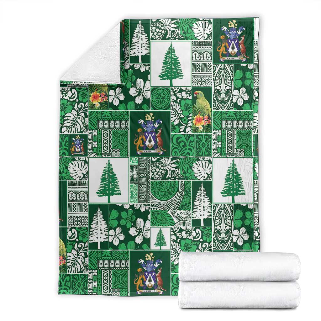 Norfolk Island Meri Krismas Blanket Pacific Patchwork Xmas Vibes - Polynesian Pride