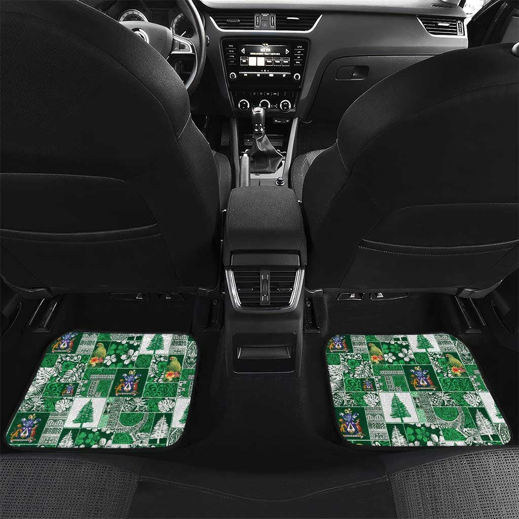 Norfolk Island Meri Krismas Car Mats Pacific Patchwork Xmas Vibes - Polynesian Pride