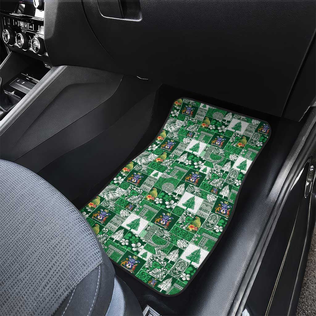 Norfolk Island Meri Krismas Car Mats Pacific Patchwork Xmas Vibes - Polynesian Pride