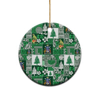Norfolk Island Meri Krismas Ceramic Ornament Pacific Patchwork Xmas Vibes - Polynesian Pride