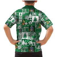 Norfolk Island Meri Krismas Family Matching Mermaid Dress and Hawaiian Shirt Pacific Patchwork Xmas Vibes - Polynesian Pride