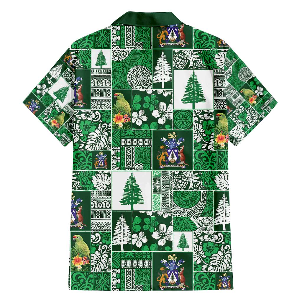 Norfolk Island Meri Krismas Family Matching Puletasi and Hawaiian Shirt Pacific Patchwork Xmas Vibes - Polynesian Pride